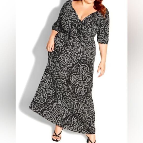 🐢 City Chic Dress Maxi Sweet Bora Bora Size XXL/24 NWT - Picture 3 of 17